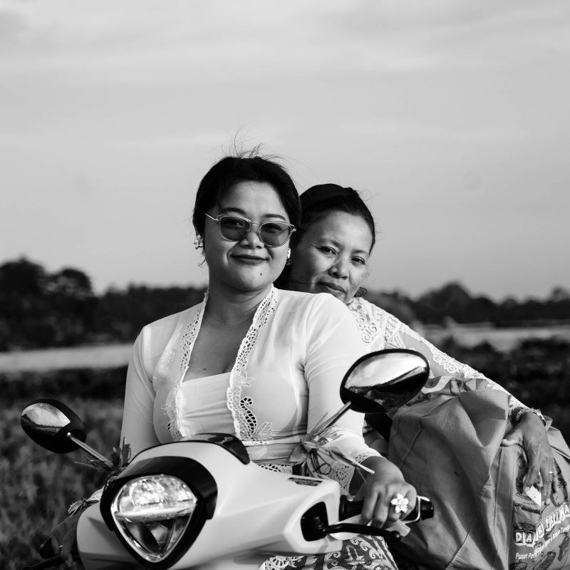 in the rice fields
